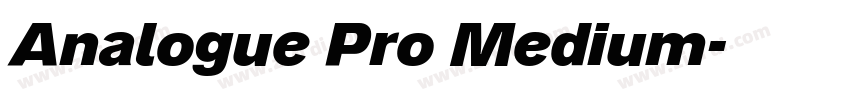 Analogue Pro Medium字体转换
